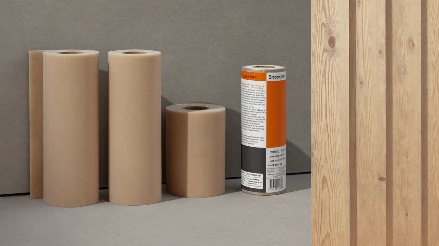 Rollenware Unterlage neben Laminatdielen – Motiv zu Trittschalldämmung